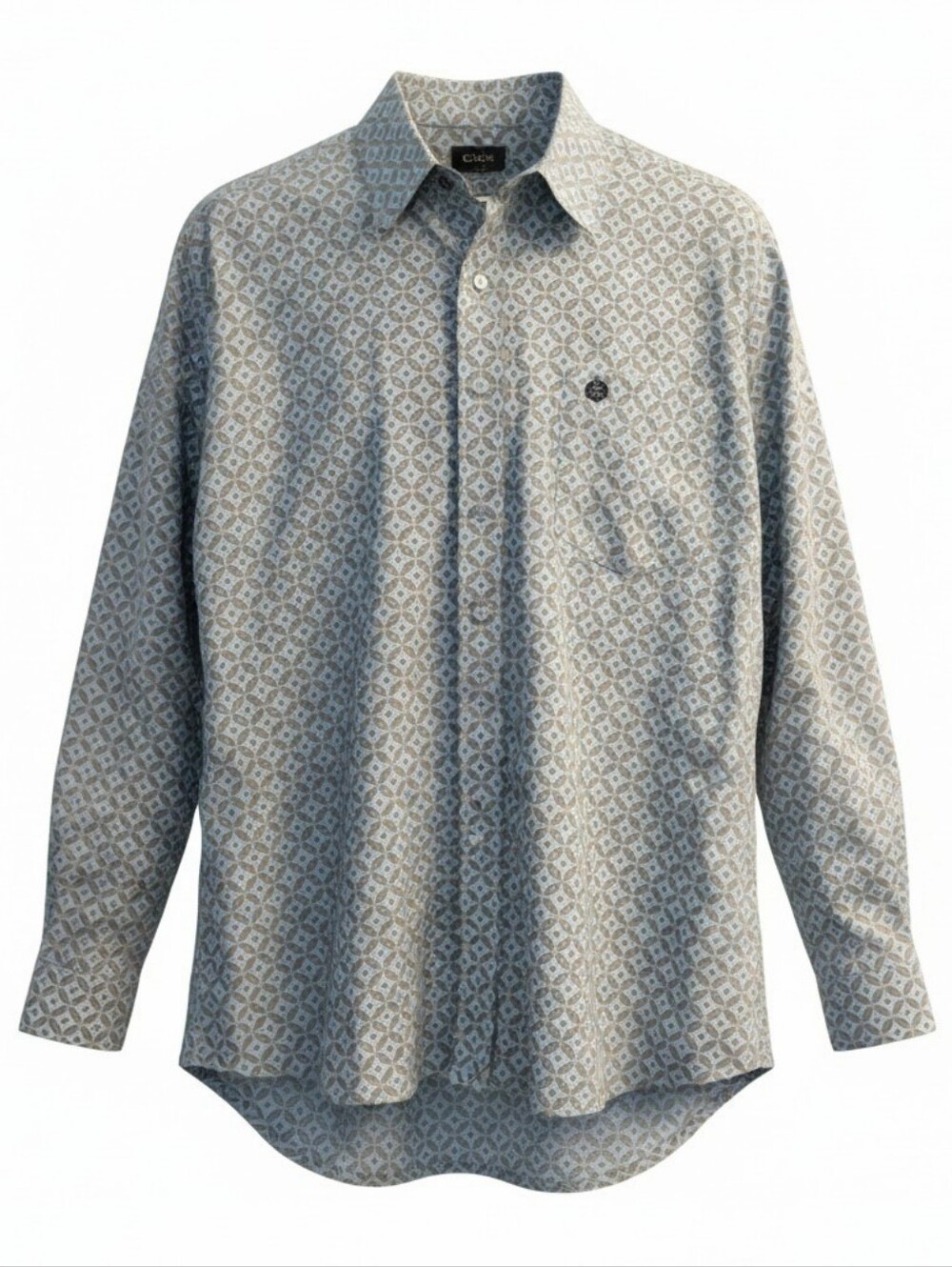 NWOT Cinch Men's Geo-Print Long Sleeve Button-Down Shirt XL